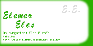 elemer eles business card